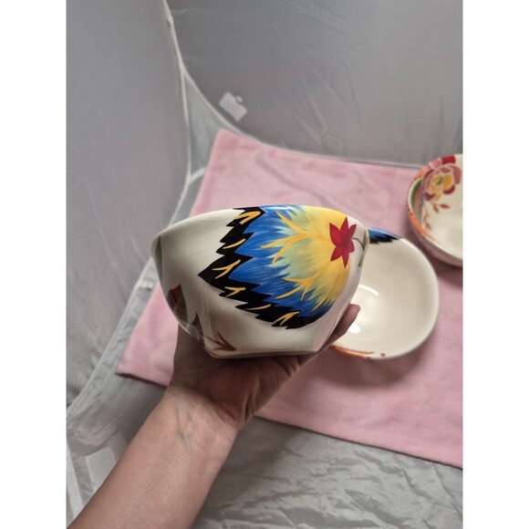 (3) Vida Eva Mendes for Espana Rose Print Cereal Bowls 6” - Picture 6 of 6